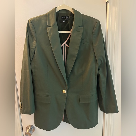 J. Crew Jackets & Blazers - J. CREW Women’s Dark Olive Single-Button Blazer